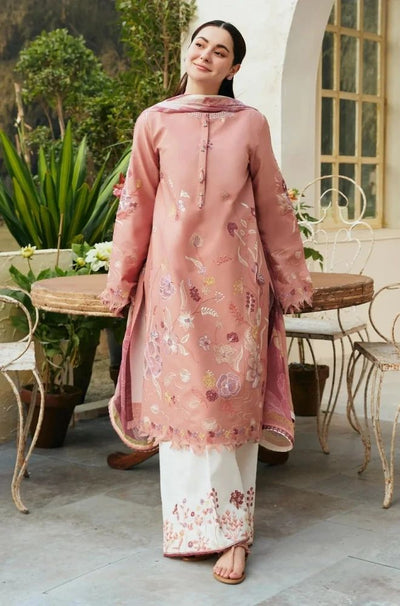 3 Piece Embroidered Lawn Suit - SKU:(LDS042)