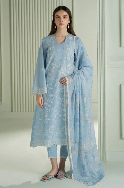3 Piece Embroidered Lawn Suit - SKU:(LDS043)